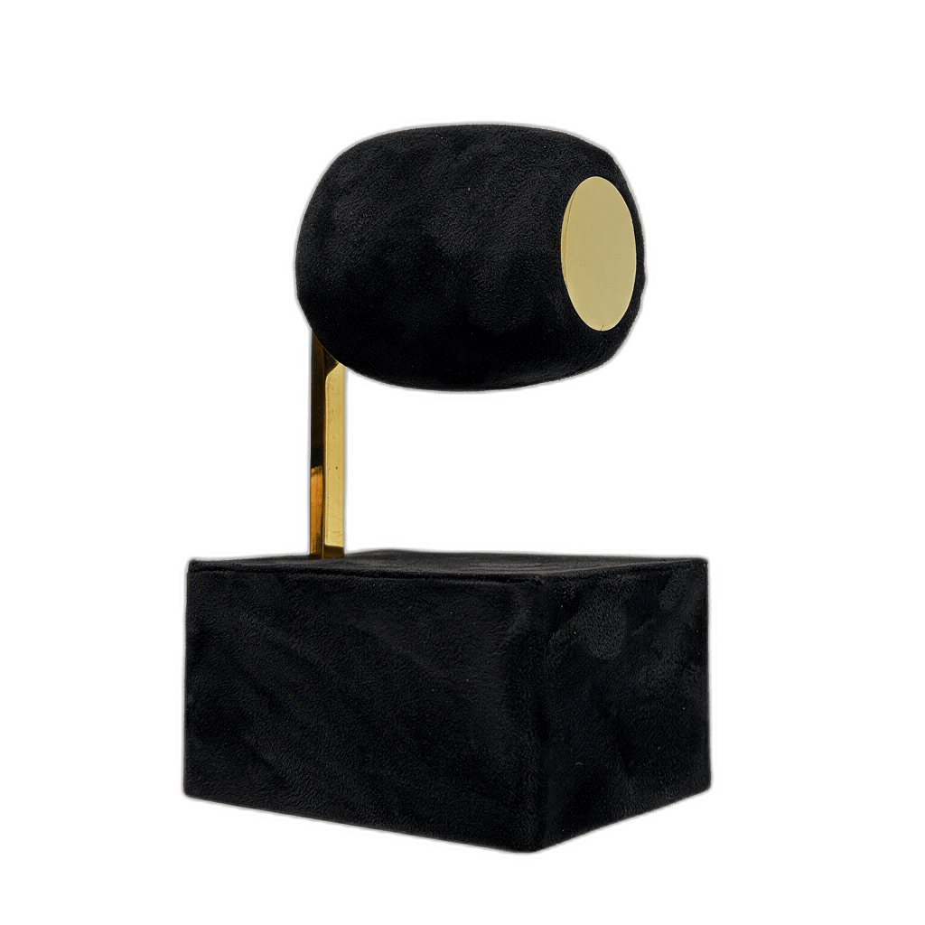 Studio 96 black velvet watch stand, empty